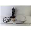 Image 1 : (4) Large Bowls - Intimate Statue - Angel Ornament - Hpa Baro Thermo Hydo Meter