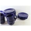 Image 2 : Set of Blue Dishes - Plates - Cups - Bowls