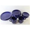 Image 4 : Set of Blue Dishes - Plates - Cups - Bowls