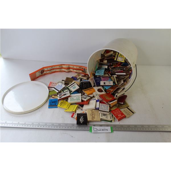 Plastic Pail of Assorted Paper Matches
