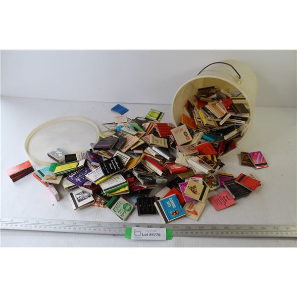 Plastic Pail of Assorted Paper Matches