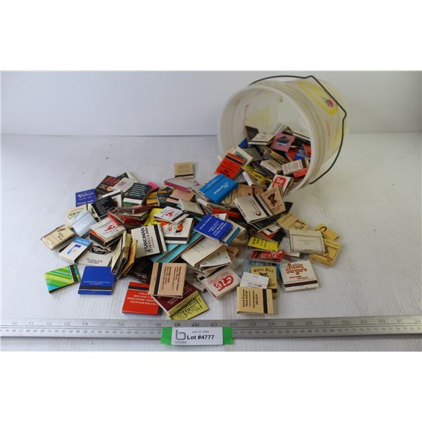 Plastic Pail of Assorted Paper Matches
