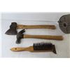 Image 6 : Hatchet - Hammer - Hack Saw - Assorted Hand Tools - Tie Wire Holder/Reel - Steering Wheel Lock (no k