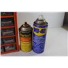 Image 2 : (4) Can of Penetrating Products - Metal Part Organizer w/Plastic Drawers Including Contents (nuts - 