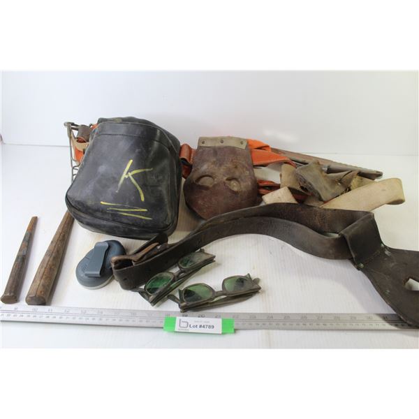 Cutting Safety Glasses - Work Pouch - Work Belt - Misc. Items