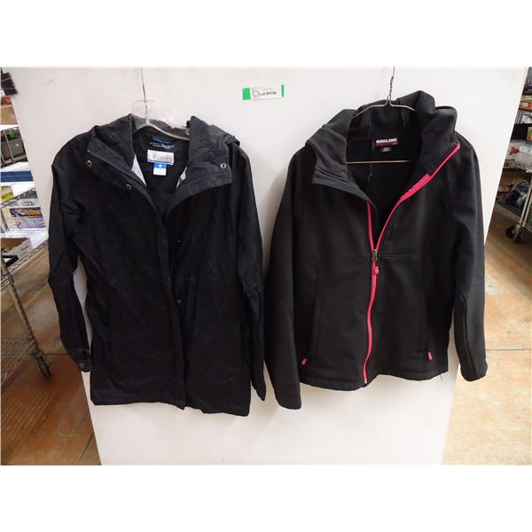 Columbia Rain Jacket-Size Small and Kirkland Zip Up Jacket Size Medium