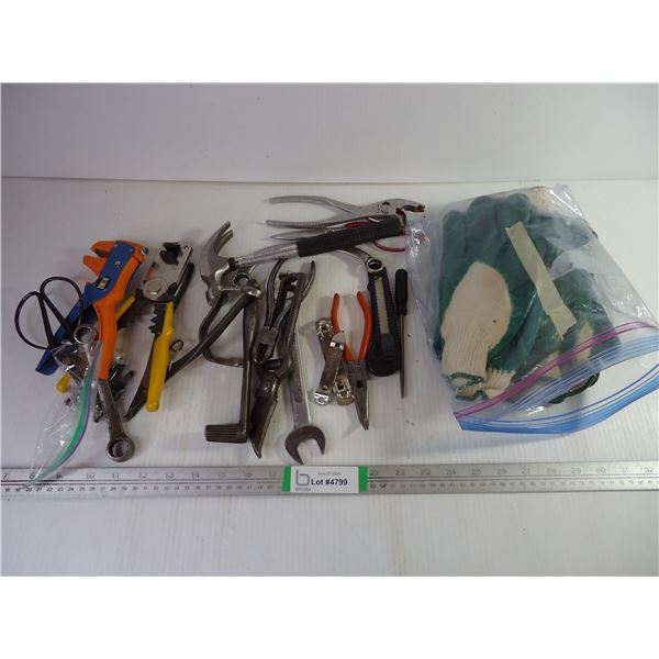 (5) Pairs of Nitrile Gloves and Several assorted Tools