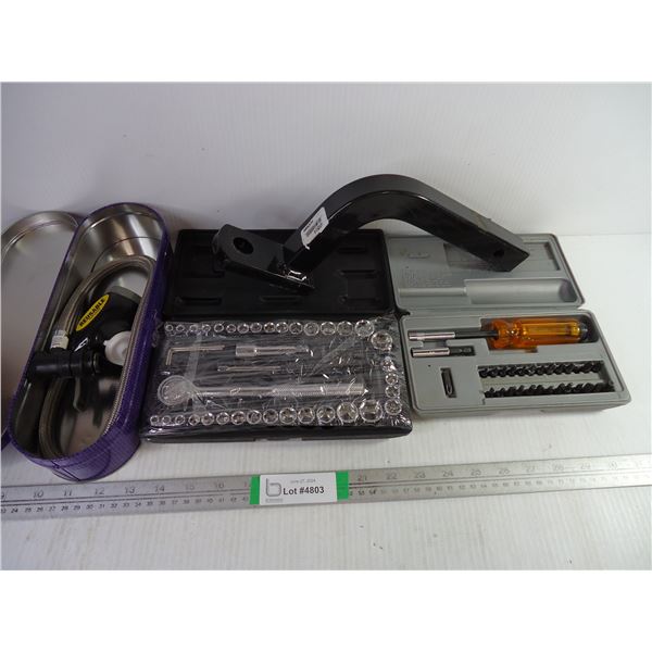 Socket Set, Screwdriver Set, Trailer Hitch Mount and Air Conditioning Freon Hose