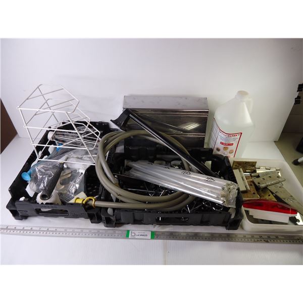 Hinges, Hooks Sanitizer, Towel Dispenser, Paint Supplies, Propane or Natural Gas Hose and misc.