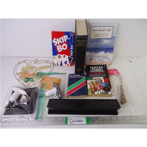 (2) Golf Torque Wrenches,(2) Oxford Dictionaries, Latch hook Tool, Hole Punch and more