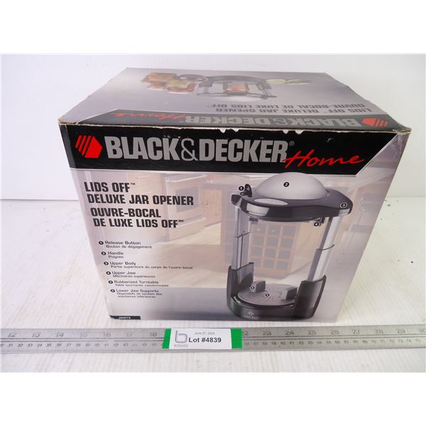 Black and Decker Lids Off Jar Opener (looks unused)
