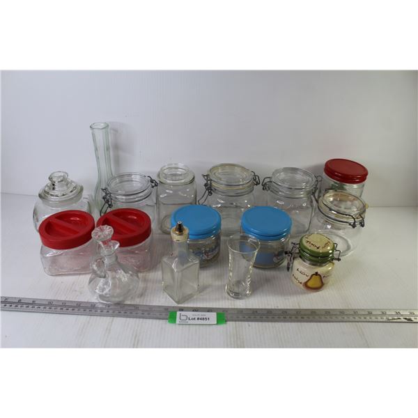 Assortment of Jars - Vase (chipped) - Vinegar Containers