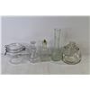 Image 5 : Assortment of Jars - Vase (chipped) - Vinegar Containers