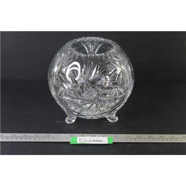 Pinwheel Crystal Footed Vase/Rose Bowl