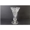 Image 4 : Flowered Crystal Vase (9 1/4" tall)