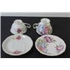 Image 2 : (4) Tea Cups & Saucers - Queen Anne - Shafford - Regency