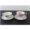 Image 3 : (4) Tea Cups & Saucers - Queen Anne - Shafford - Regency