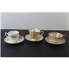 Image 5 : (5) Tea Cups & Saucers - Royal Stafford - Stanley - Duchess - Collingwood