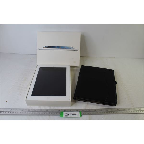 I-Pad w/Case (screen is cracked - untested)