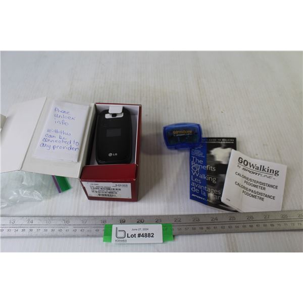LG Cell Phone w/Unlock Info - Go Walking Step/Distance/Pedometer (both untested)