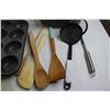 Image 3 : Assorted Cookware - Muffin Pans, Wooden Spoon