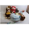 Image 1 : (9) Assorted Stuffed Animals - Blind Curious George, Valentine's Day Devil