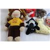 Image 4 : (9) Assorted Stuffed Animals - Blind Curious George, Valentine's Day Devil