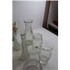 Image 4 : (7) Glass Vases, Hurricane Glass, Misc.