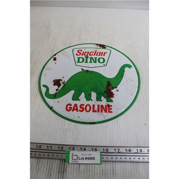 Sinclair Dino Sign - 11 3/4", Slightly Bent