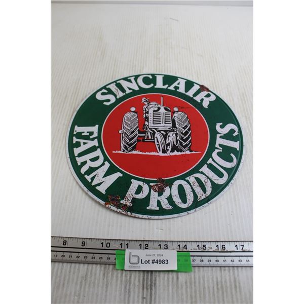 Sinclair Farm Products Sign - 11 3/4"