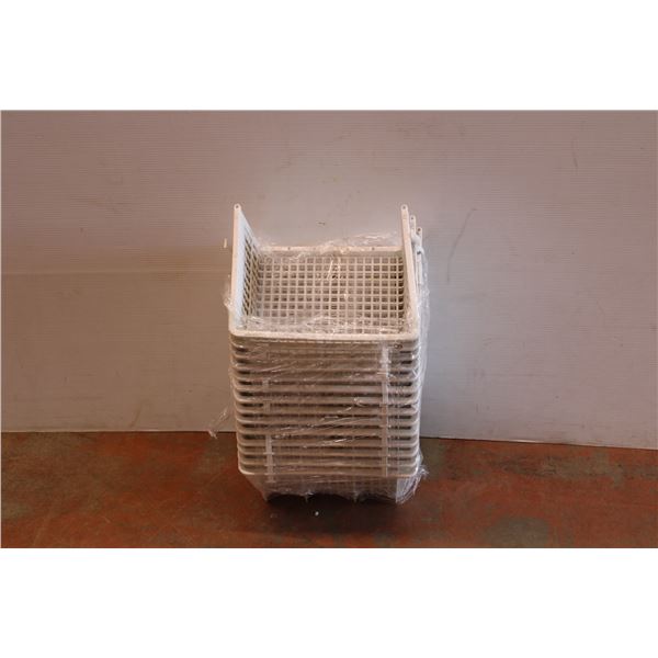 * (14) Plastic Storage Baskets