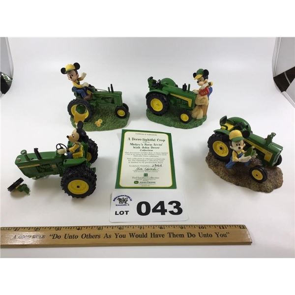 JOHN DEERE MICKEY’S FARM LIVING FIGURINES 4 one