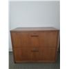 Image 1 : Two Drawer Wooden File Cabinet (36W 19D 30H)