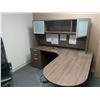 Image 1 : L Shaped Faux Wood Modern Desk (71W 71D 65H) Desktop height 29H
