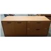 Image 1 : Long Wall Storage Deskmate Cabinet 2 File Drawers, 2 Cabinet Drawers 72Wx22Dx37H