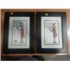 Image 1 : Pair of Humorous Message Needlepoint Wall Art 11Wx15 H