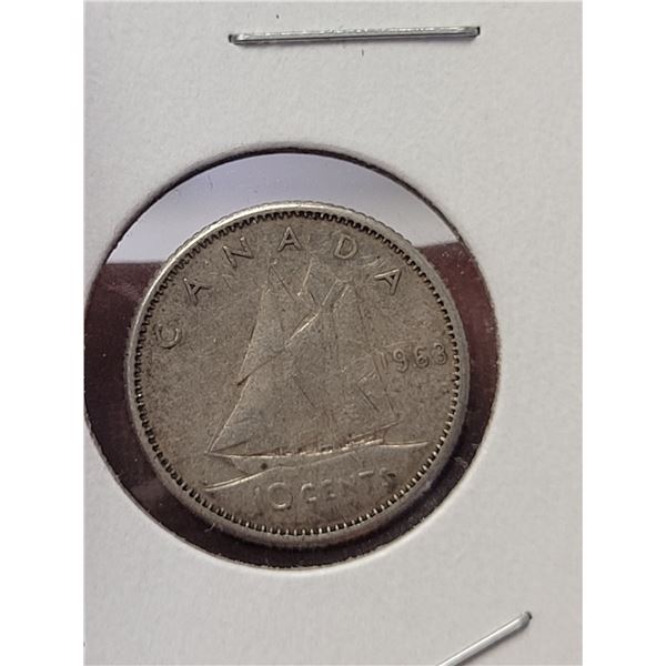 1967 Canada Bi-Centennial Silver Dime