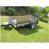 Image 2 : 2005 Snowbear Bumper hitch, Single Axel trailer with drop down ramp , two inch ball