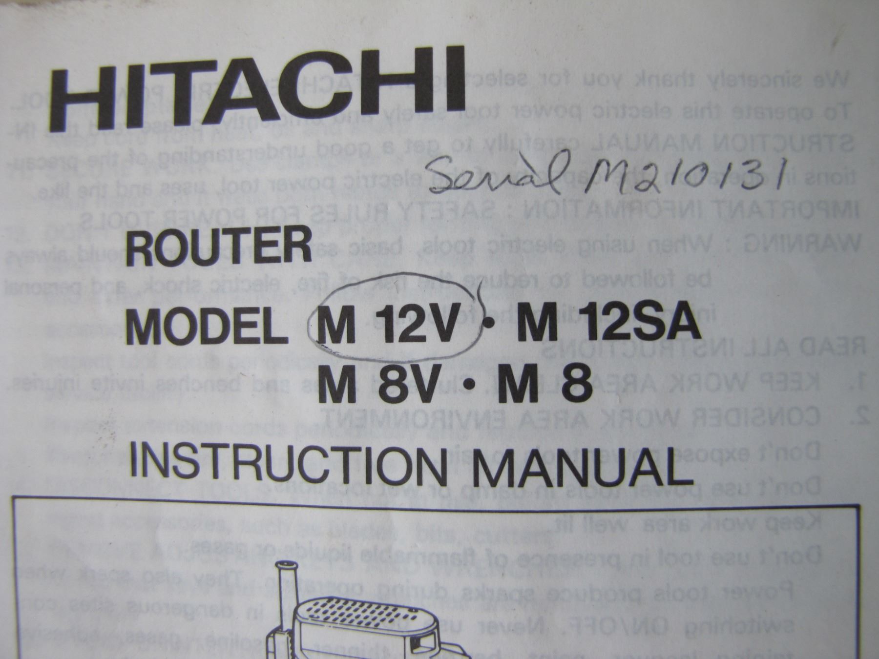 Hitachi M12 V half inch router with wheelchair accessible stand ...