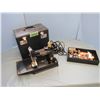 Image 1 : Vintage Singer Featheweight portable sewing machine. Model 3-110