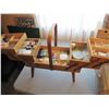 Image 1 : Wood sewing box with contents