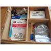 Image 2 : Wood sewing box with contents