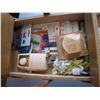 Image 4 : Wood sewing box with contents