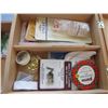 Image 6 : Wood sewing box with contents