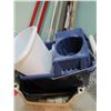 Image 3 : Mops, mop pail, plastic step stool,