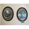 Image 1 : Pair of oval framed pictures - Handcrafted- possibly cross stitch not exactly sure what to call them