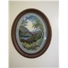 Image 2 : Pair of oval framed pictures - Handcrafted- possibly cross stitch not exactly sure what to call them