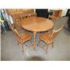 Image 1 : Wooden Round Table & 4 Chairs