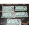 Image 1 : 5 Canadian Centennial 1 Dollar Bills