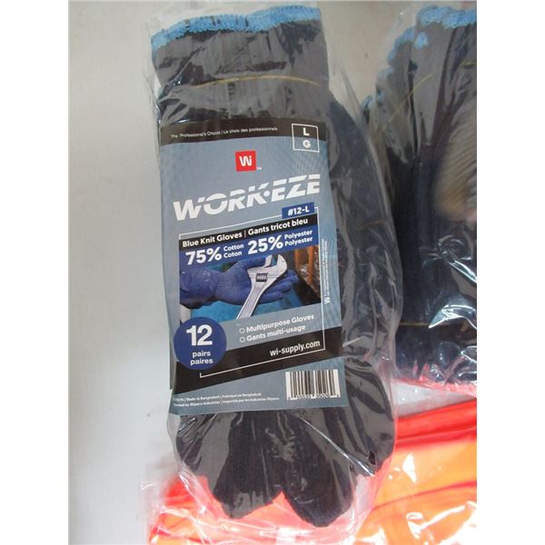 PAQ. DE 12 PAIRES DE GANTS MULTI-USAGES GR. L